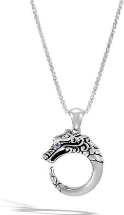 John Hardy Legends Naga Brushed Silver Pendant Necklace - NBS6501255BHBSPX16-18