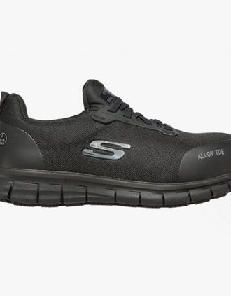 Skechers Womens Skechers Work 108041EC SURE TRACK - JIXIE Womens Safety Trainers Black - Size: 6.5