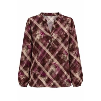 2-Biz Blusa Eja - - Blouses & Shirts - Donna - Rosso - 2XL