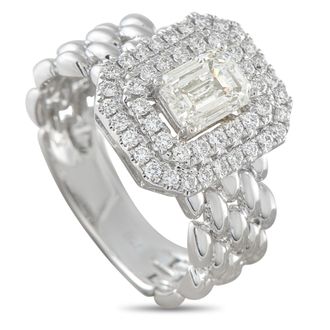 Luxury Bazaar 18K White Gold 1.30ct Diamond Ring ALR-20067