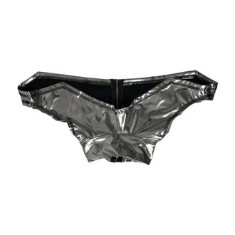 Dolce & Gabbana Metallic Shorts Zip Up Style - Shorts - Mujer - Gris - S