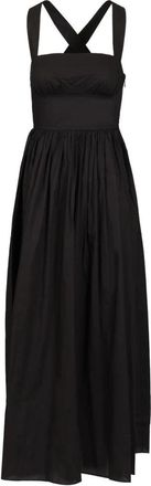 Matteau Midi jurk met racerback - Dames - Casual kleedjes - Zwart - M - Kleedjes