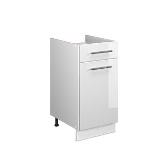 Vicco Mueble Bajo Para Fregadero/placa Fame-line, Blanco Alto Brillo/blanco, 40 Cm Sin Encimera, Vicco