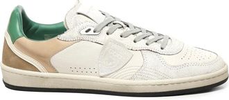 Philippe Model Witte Sneakers met Su&egrave;de Details - Heren - Sneakers - Veelkleurig - 39 EU - Su&egrave;de - Schoenen