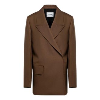 Jil Sander Blazers, female, Brown, Size: S Double-Breasted Jacket