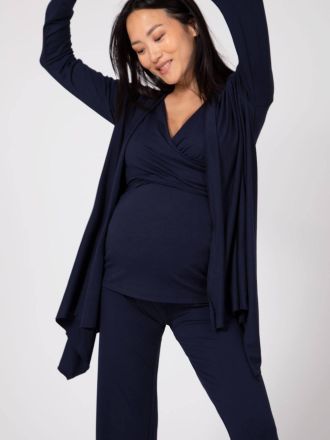 Envie de Fraise 3-teiliges Set f&uuml;r Schwangerschaft und Stillzeit Box Homewear ENVIE DE FRAISE marine