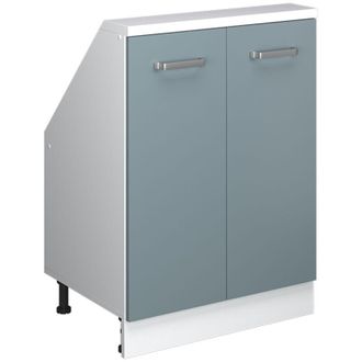 Vicco Mobile sottotetto Rion, Blu-grigio/bianco, con 2 porte, Vicco
