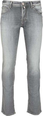 Jacob Cohen Nick Slim Jeans - Heren - Slim Fit Jeans - Grijs - W35 - Katoen - Jeans