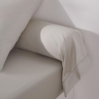 La Redoute Interieurs Effen bolstersloop in katoensatijn, Opale