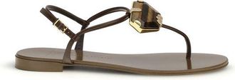 Giuseppe Zanotti Stainless Steel Flat Womens Sandals