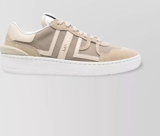 Lanvin paneled logo-print low-top sneakers