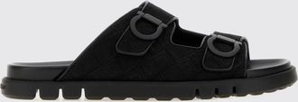 Ferragamo Sandalo in misto cotone con Gancini jacquard