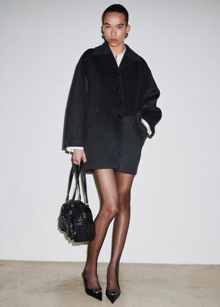 Mango Cappotto misto lana bottoni grigio - Donna - XXS - MANGO