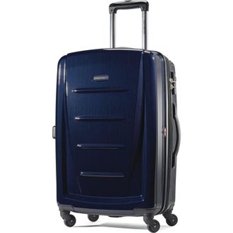 Samsonite Winfield 2 Checked-Medium 24-Inch Hardside Expandable Luggage with Spinner Wheels in Navy at Nordstrom