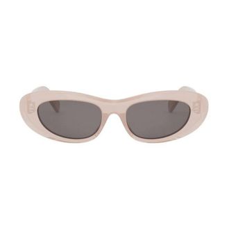 Celine Rectangle Full Rim Sunglasses - Beige