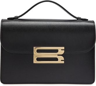 Victoria Beckham Dorian Small Grained Leather top Handle bag - Black - One Size