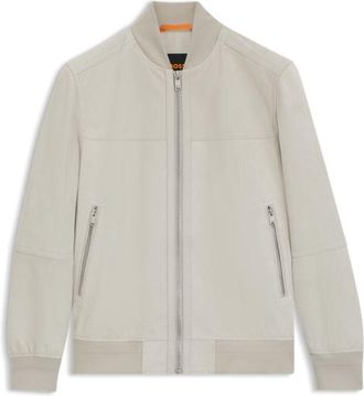 BOSS Regular-fit jacket in suede