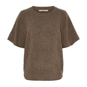 BTF-CPH Btfcph - Yak Short-sleeve Pullover - Dames - Truien - Beige - Maat: L Wol