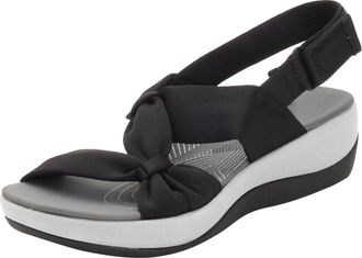 Generic Womens Sandals with Wedge Heel Open Shoes Womens Bow Summer Shoes Rubber Sole Non-Slip Hiking Sandals Linen Fabric Lightweight Leisure Sandals Soft Fo