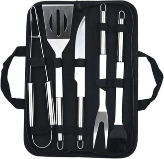 OEM Juego De Utensilios Para Barbacoa Al Aire Libre, Que Incluye Tenedores, Esp&aacute;tulas, Pinzas, Cepillos, Mangos Tubulares Peque&ntilde;os Y Una Bolsa De Herramie