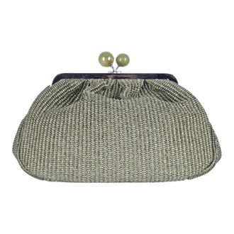 Max Mara Clutches, female, Green, Size: ONE SIZE Borsa Pasticcino Medium Fortuna