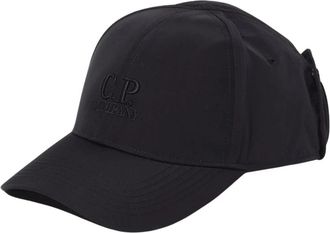 C.P. Company Verstelbare Sluiting Zwarte Pet Hoed - Heren - Petten - Zwart - M - Accessoires