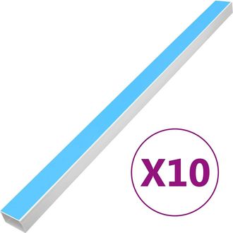 vidaXL Canaletas Para Cables Autoadhesivas Pvc 100x60 Mm 10 M Vidaxl