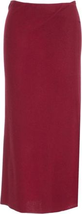 Crush Maxi Skirts, female, Red, M, Elegant Midi Skirt Rosso Aw25