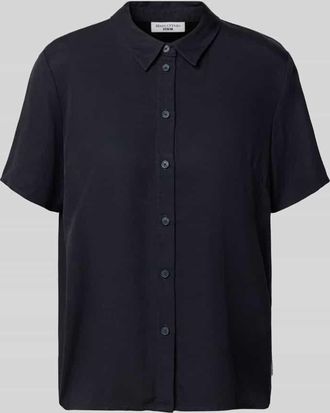 Marc O'Polo Denim Marc OPolo Denim Regular Fit Hemdbluse mit 1/2-Arm in Marine, Gr&ouml;&szlig;e L