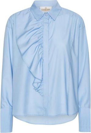 Karmamia Womens Drew Shirt In Sky Blue Cotton