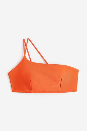 H&M Wattiertes One-Shoulder-Bikinitop - Orange