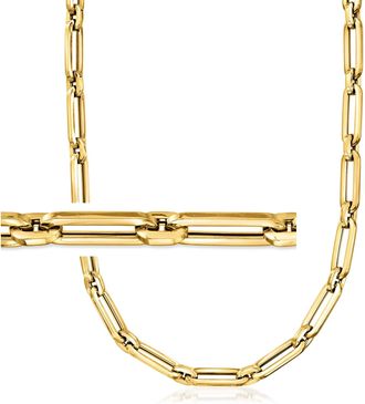 Ross-Simons Italian 14kt Yellow Gold Paper Clip Link Necklace