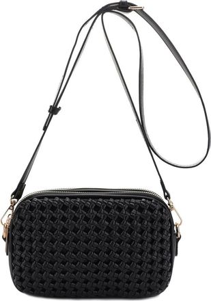 Mali + Lili Ava Woven Vegan Leather Crossbody Bag in Black at Nordstrom Rack