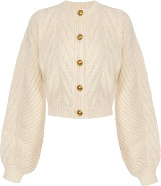 Elisabetta Franchi Cardigan in maglia - - Knitwear - Donna - Beige - S