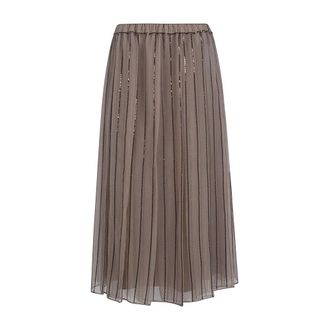 Brunello Cucinelli Dames, Rokken, Beige, Maat: XS