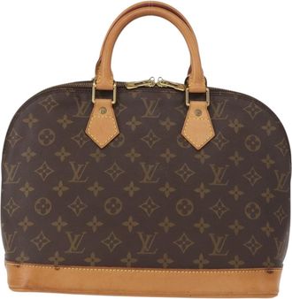 Louis Vuitton Alma Handbag Monogram Canvas Brown Canvas Handbag (Pre-Owned)