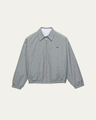 Prada Check Cotton Zip Jacket