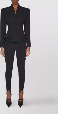 MUGLER tailored peplum blazer featuring structured shoulders
