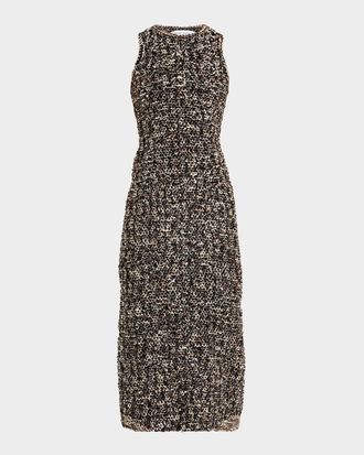 Prabal Gurung Paillette Boucle Sleeveless Tube Dress