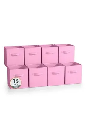 Sorbus 8-Pack Collapsible Storage Cube in Pastel Pink at Nordstrom Rack
