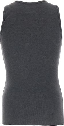 ERL Mens Crew Neck Top Grey Cotton-Blend Cotton Polyester Tops
