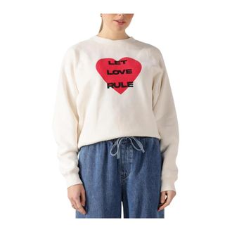 Catwalk Junkie Graphic Sweater - Dames - Sweatshirts - Beige - M - Hoodies & sweatvesten
