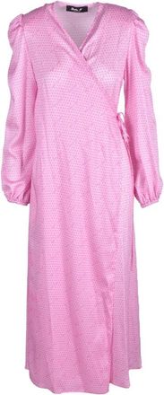 Giulia N Couture N jurk vrouw - Dames - Wikkelkleedje - Roze - M - Polyester - Kleedjes