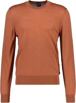 HUGO BOSS Klassieke Merinowollen Trui - Heren - Truien - Rood - Maat: 2XL Wol