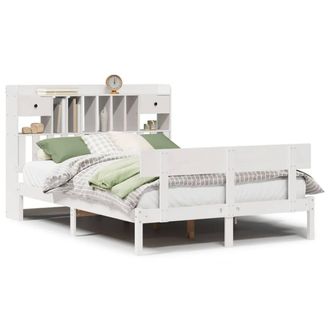 Berkfield Home Bookcase Bed without Mattress White 140x190 cm Solid Wood Pine