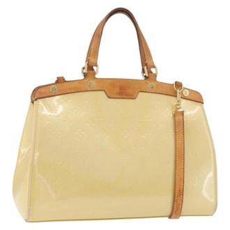 Louis Vuitton Pre-owned Hand Bag - Dames - Vintage Handtas - Beige - ONE Size - Leer - Vintage