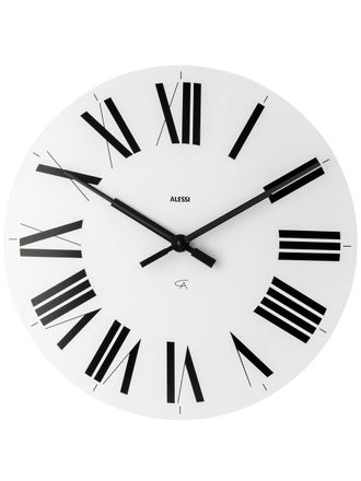 Alessi Roman-numeral clock - unisex - Acrylonitrile Butadiene Styrene (ABS) - One Size - White
