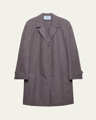 Prada Cotton Single-Breasted Overcoat