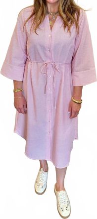 b.young Ime Midi Shirt Dres In Raspberry
