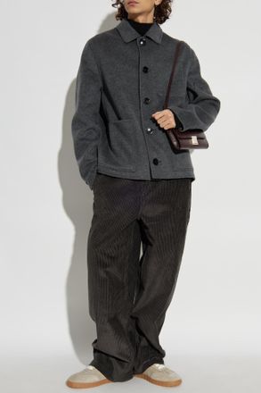 Ami Wool Jacket, Mens, Grey